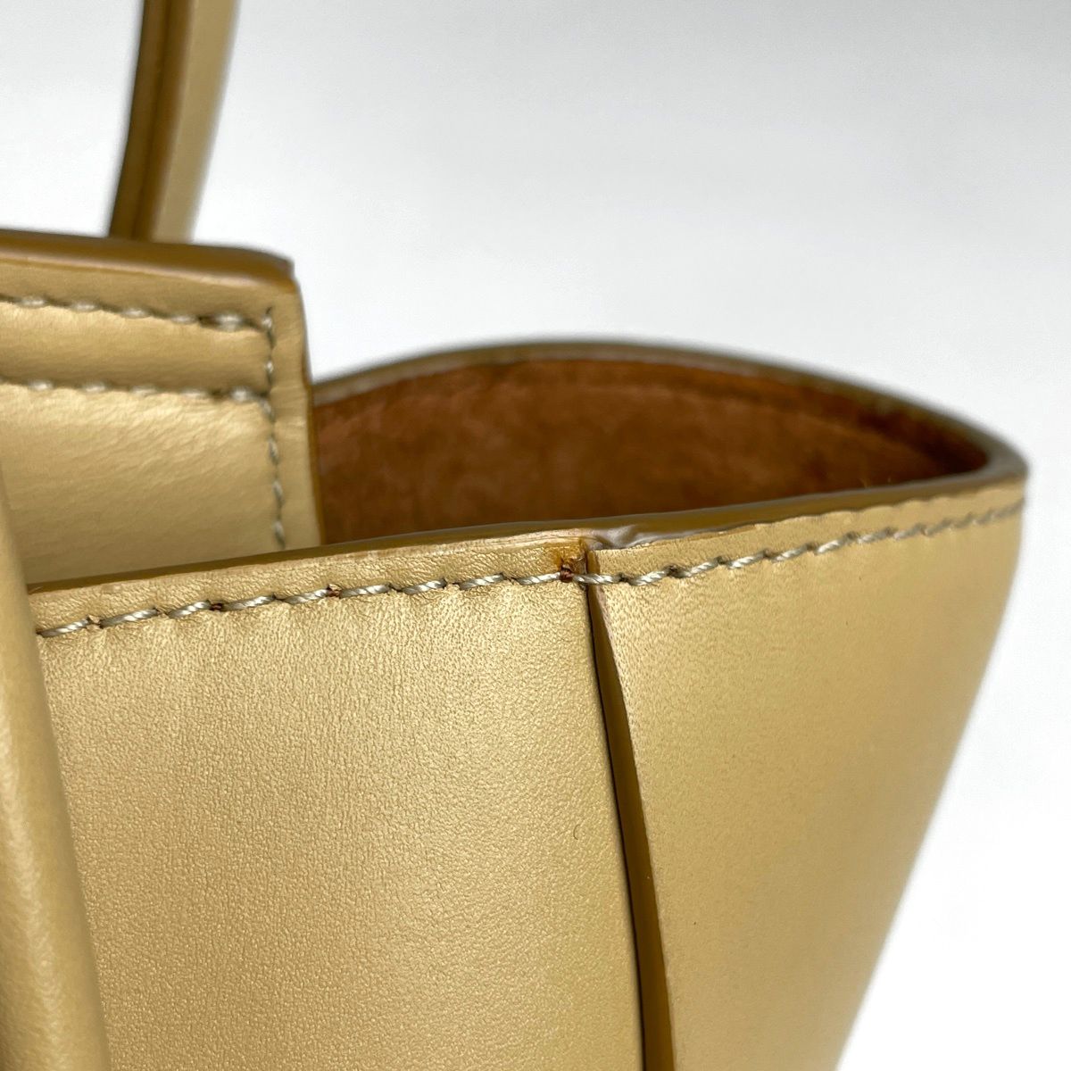 Bottega Veneta Mini the Arco 2-Way Handbag Leather Yellow