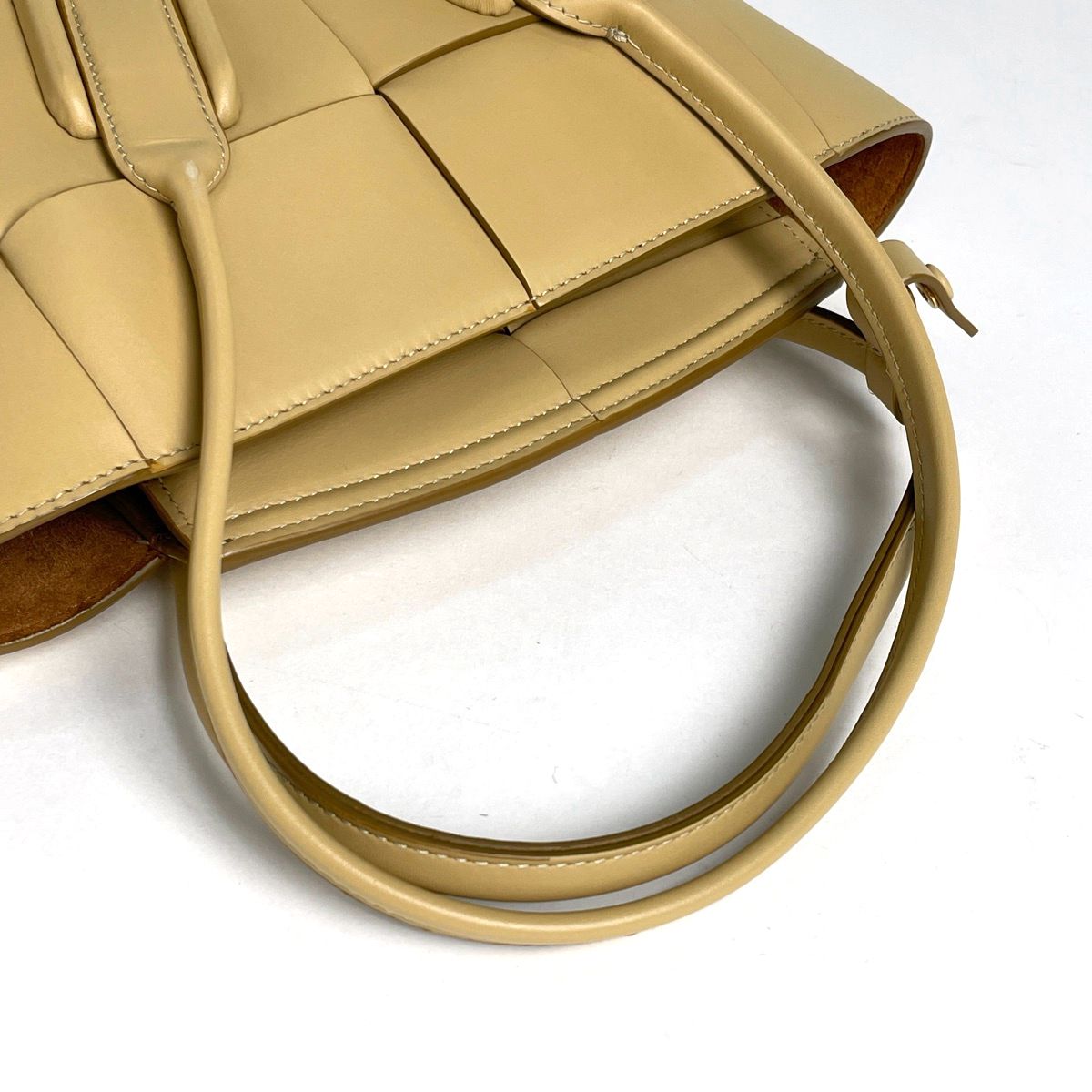 Bottega Veneta Mini the Arco 2-Way Handbag Leather Yellow