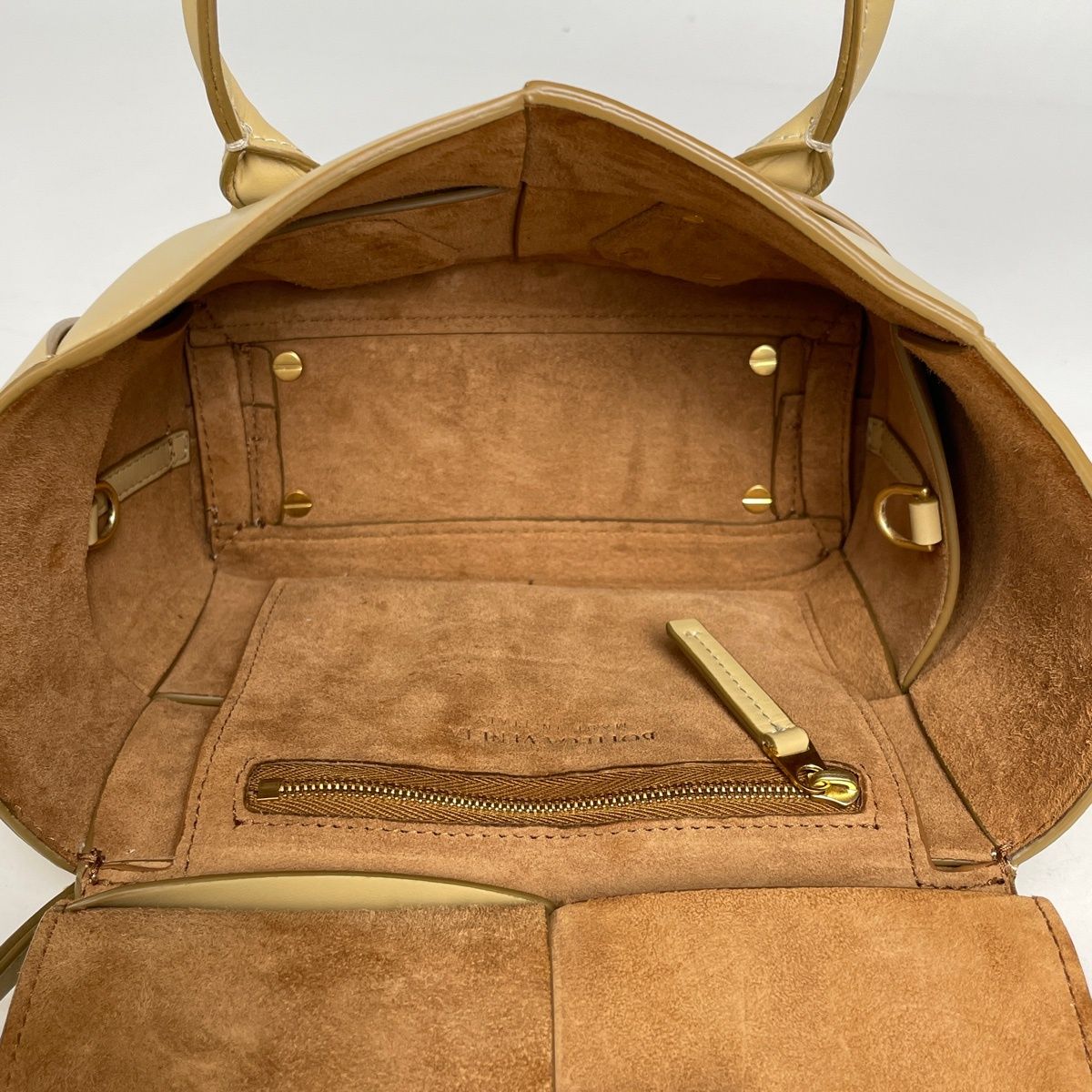 Bottega Veneta Mini the Arco 2-Way Handbag Leather Yellow