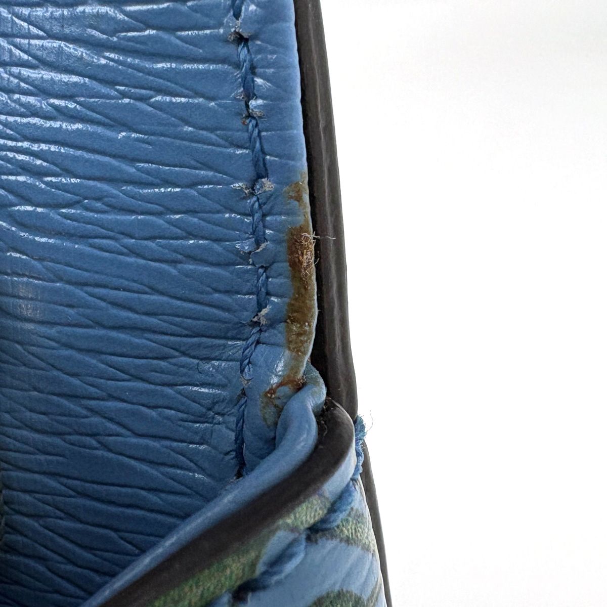 Gucci Nymfair Small New Flora Handbag 2-Way Bamboo Leather Blue