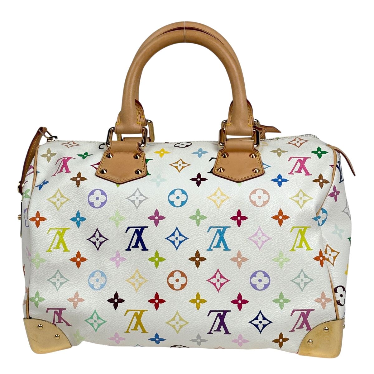 Louis Vuitton Speedy 30 Boston Bag Monogram Multicolor Blanc