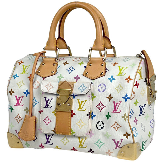 Louis Vuitton Speedy 30 Boston Bag Monogram Multicolor Blanc