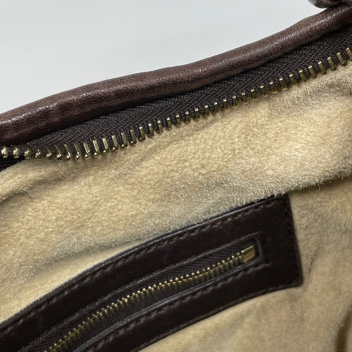 Bottega Veneta Intrecciato Shoulder Bag Hobo Leather Brown