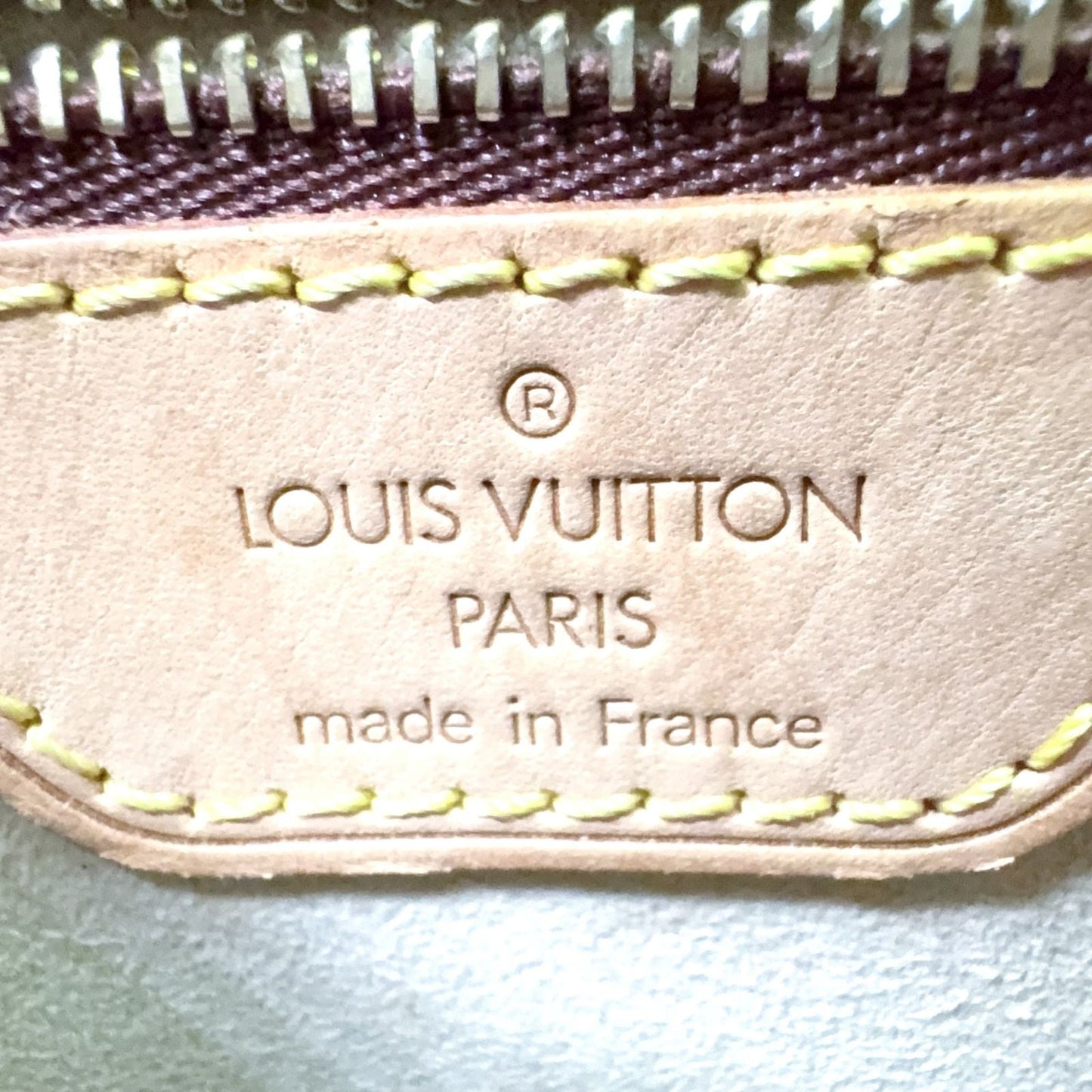 Louis Vuitton Looping MM Monogram Leather Brown Handbag Gold