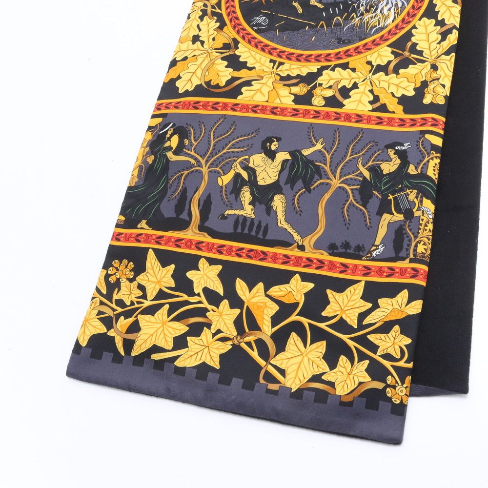 Hermes Tagged Silk 100% Musique Des Dieux Music of the Gods Shawl Large Ewe