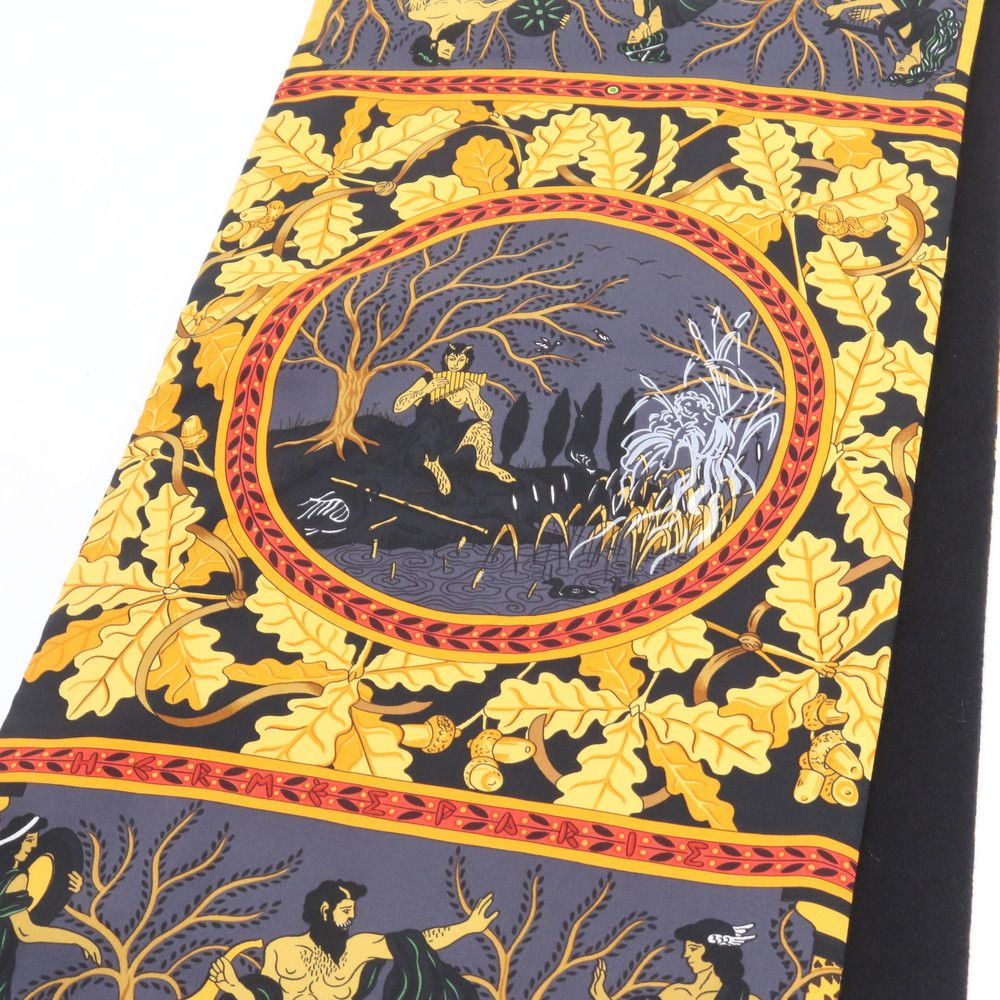 Hermes Tagged Silk 100% Musique Des Dieux Music of the Gods Shawl Large Ewe