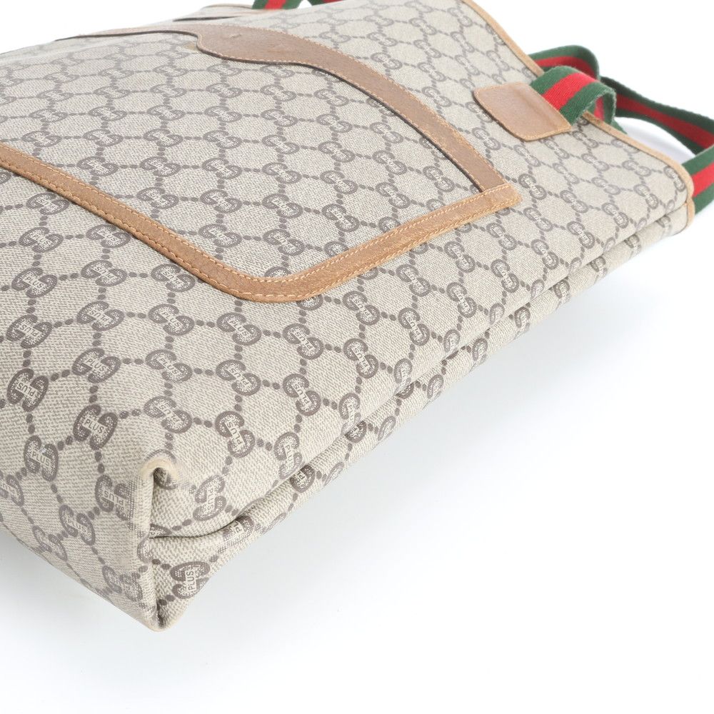 Gucci GG Supreme Sherry Line Leather Tote Shoulder Business Document Mbm
