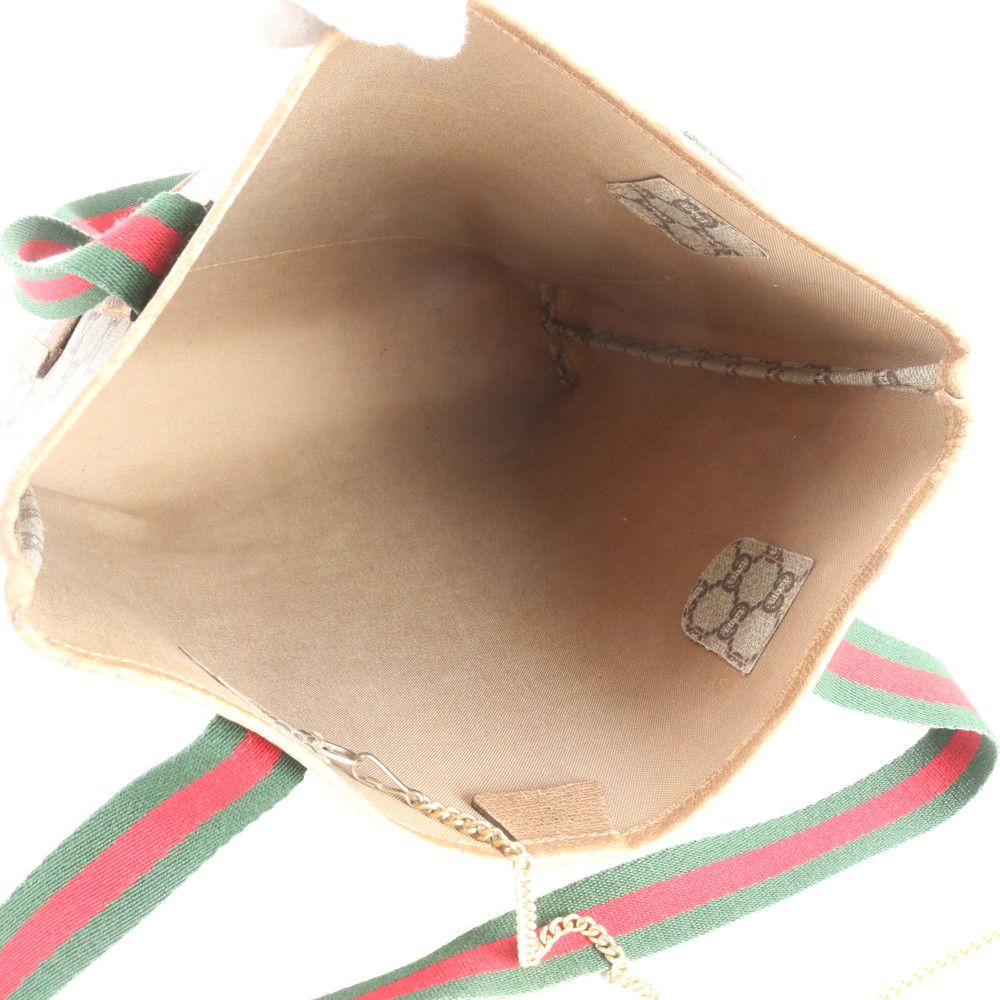 Gucci GG Supreme Sherry Line Leather Tote Shoulder Business Document Mbm