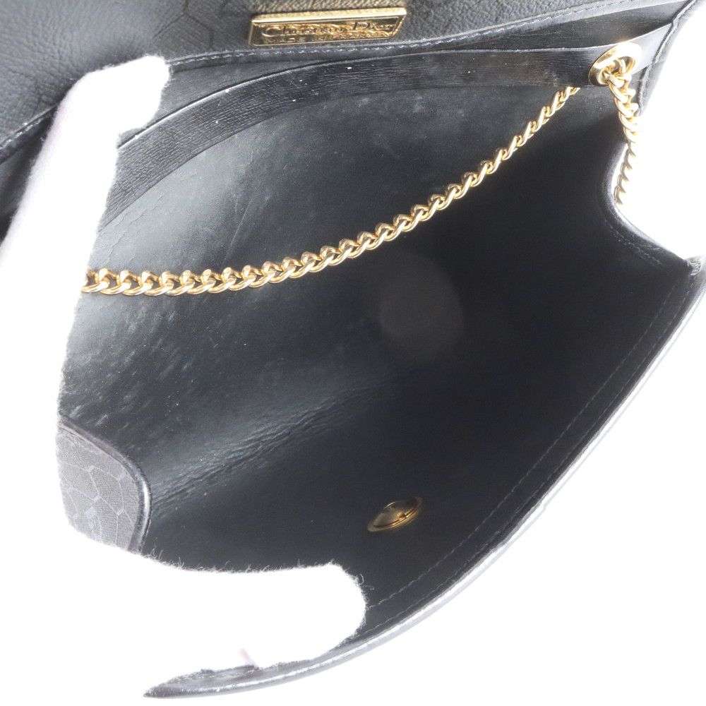 Dior Vintage Honeycomb Chain Leather Shoulder Bag Crossbody