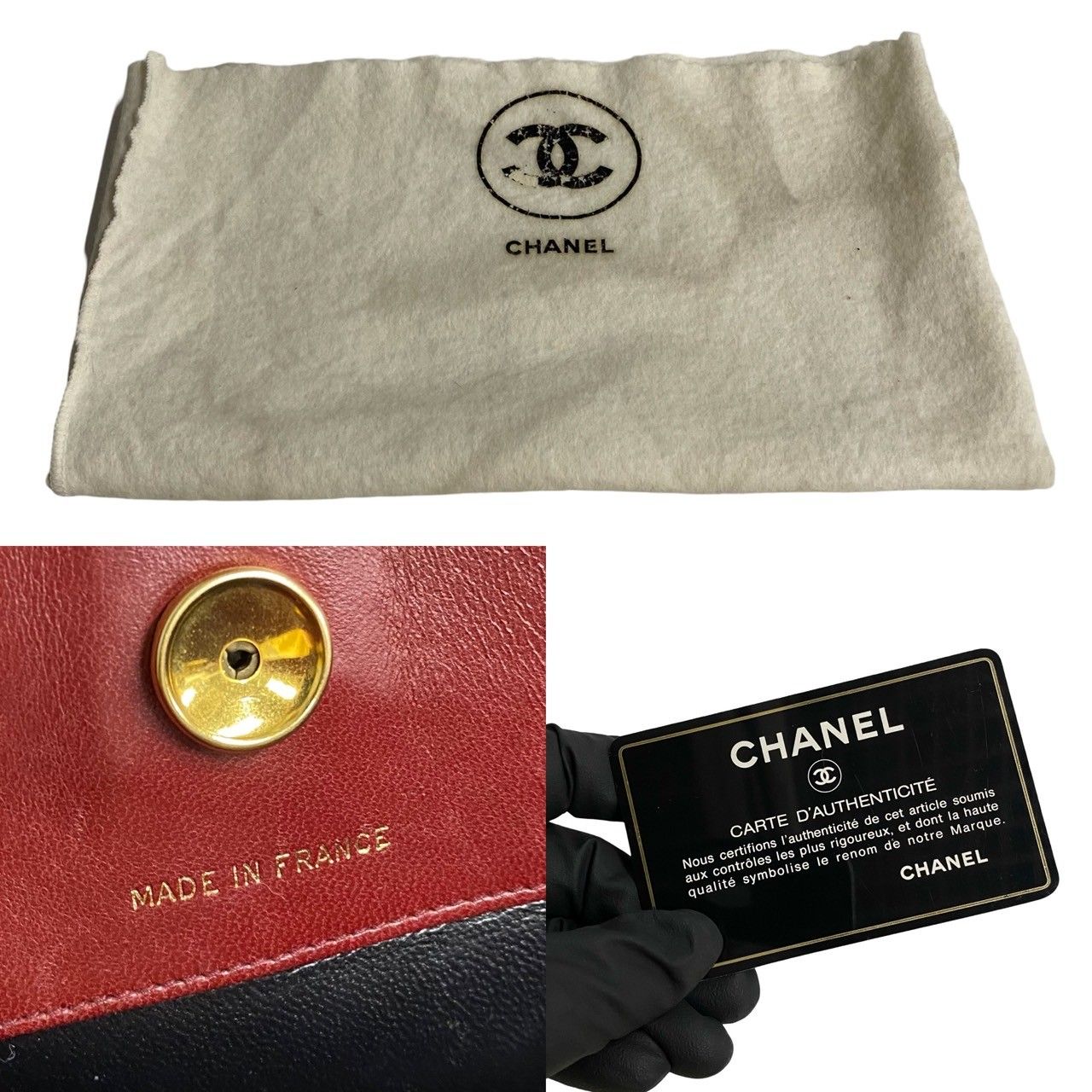 Chanel Card Quilted Coco Lambskin 2-Way Shoulder Bag Red
