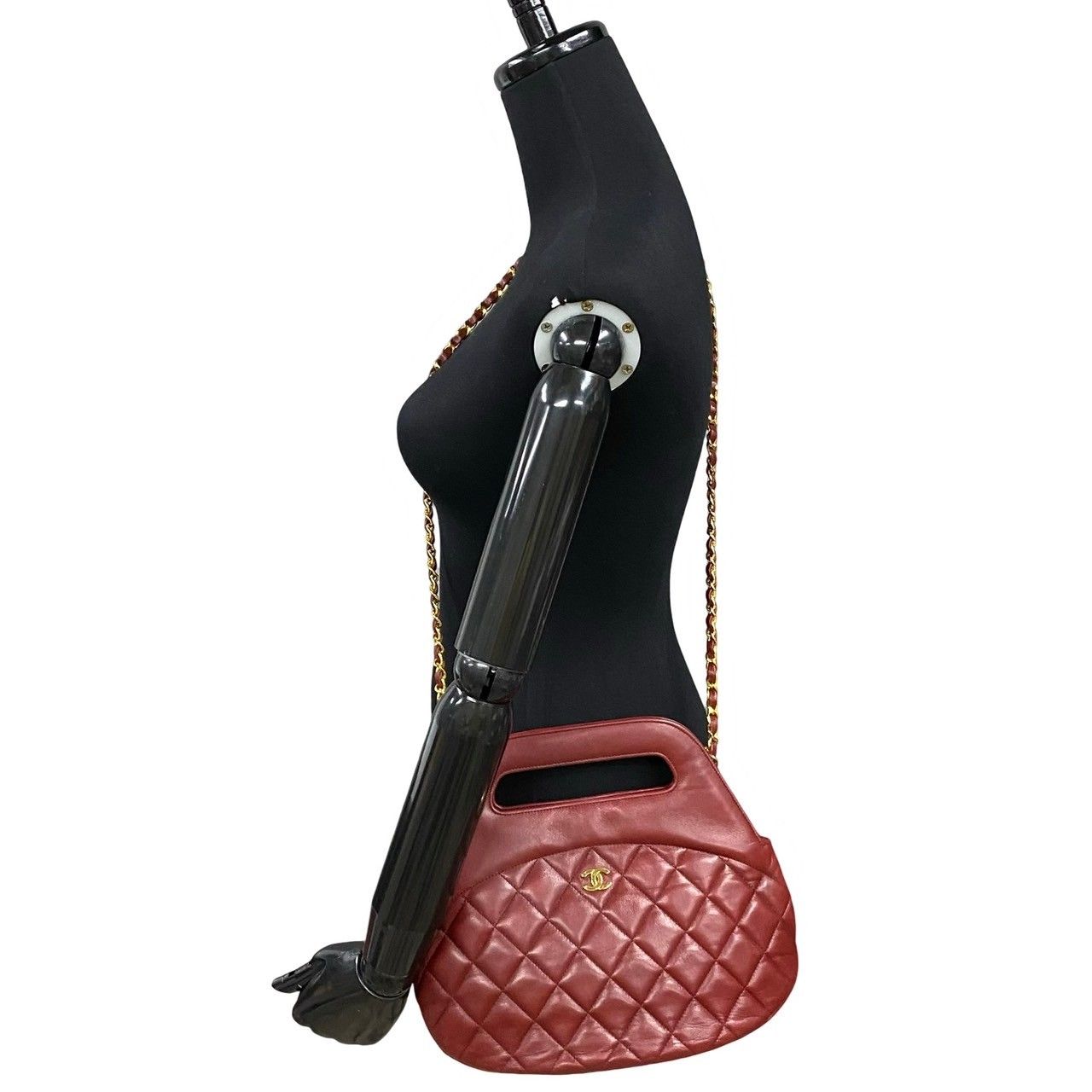 Chanel Card Quilted Coco Lambskin 2-Way Shoulder Bag Red