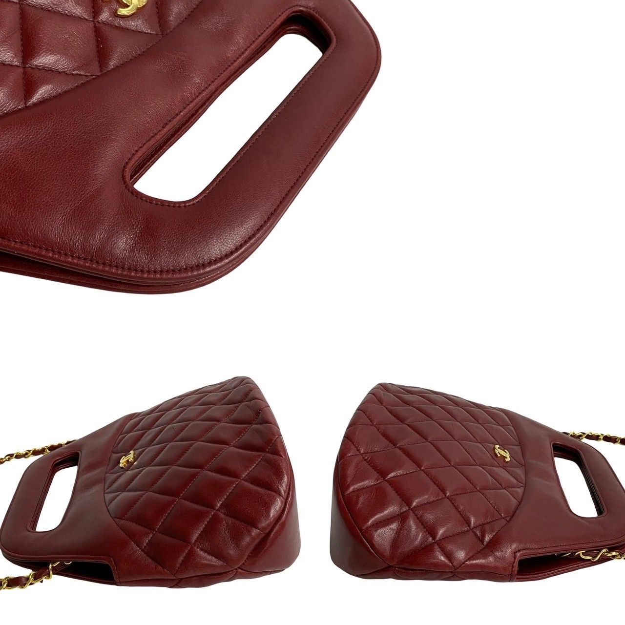 Chanel Card Quilted Coco Lambskin 2-Way Shoulder Bag Red