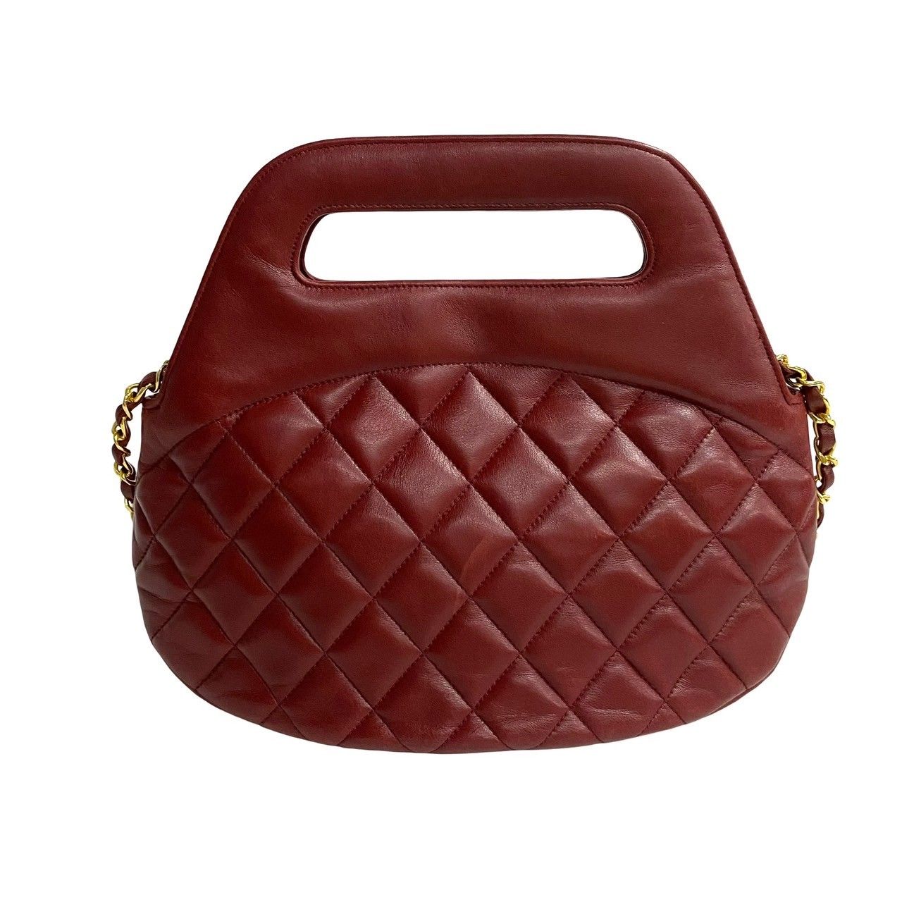 Chanel Card Quilted Coco Lambskin 2-Way Shoulder Bag Red