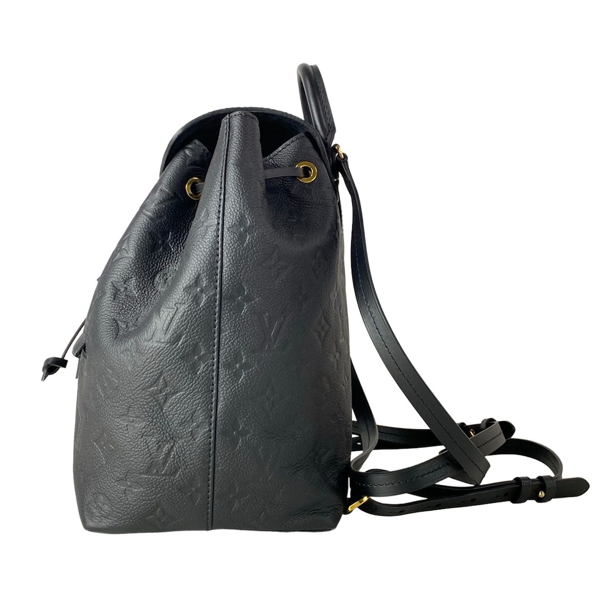 Louis Vuitton Backpack Monogram Empreinte Montsouris PM Noir Leather Cowhide