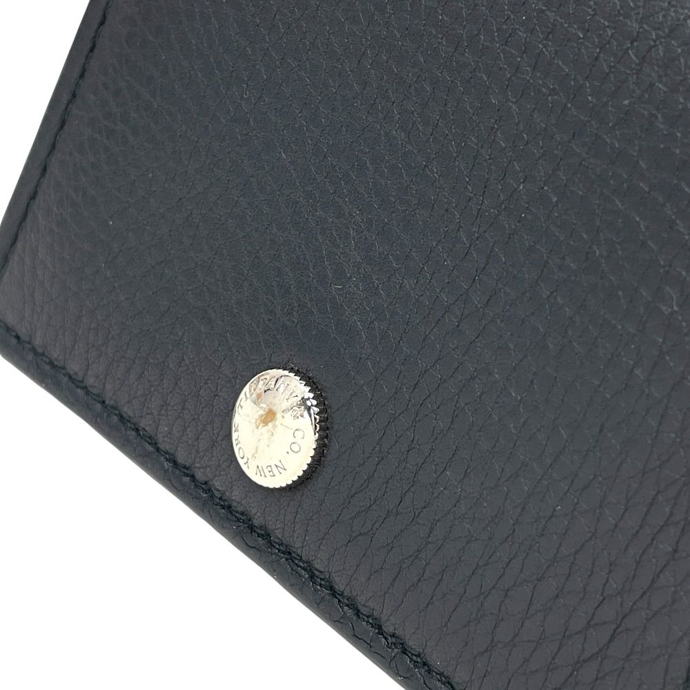 Tiffany & Co Vertical Fold Card Case Business Holder Regular Era Bifold Leather