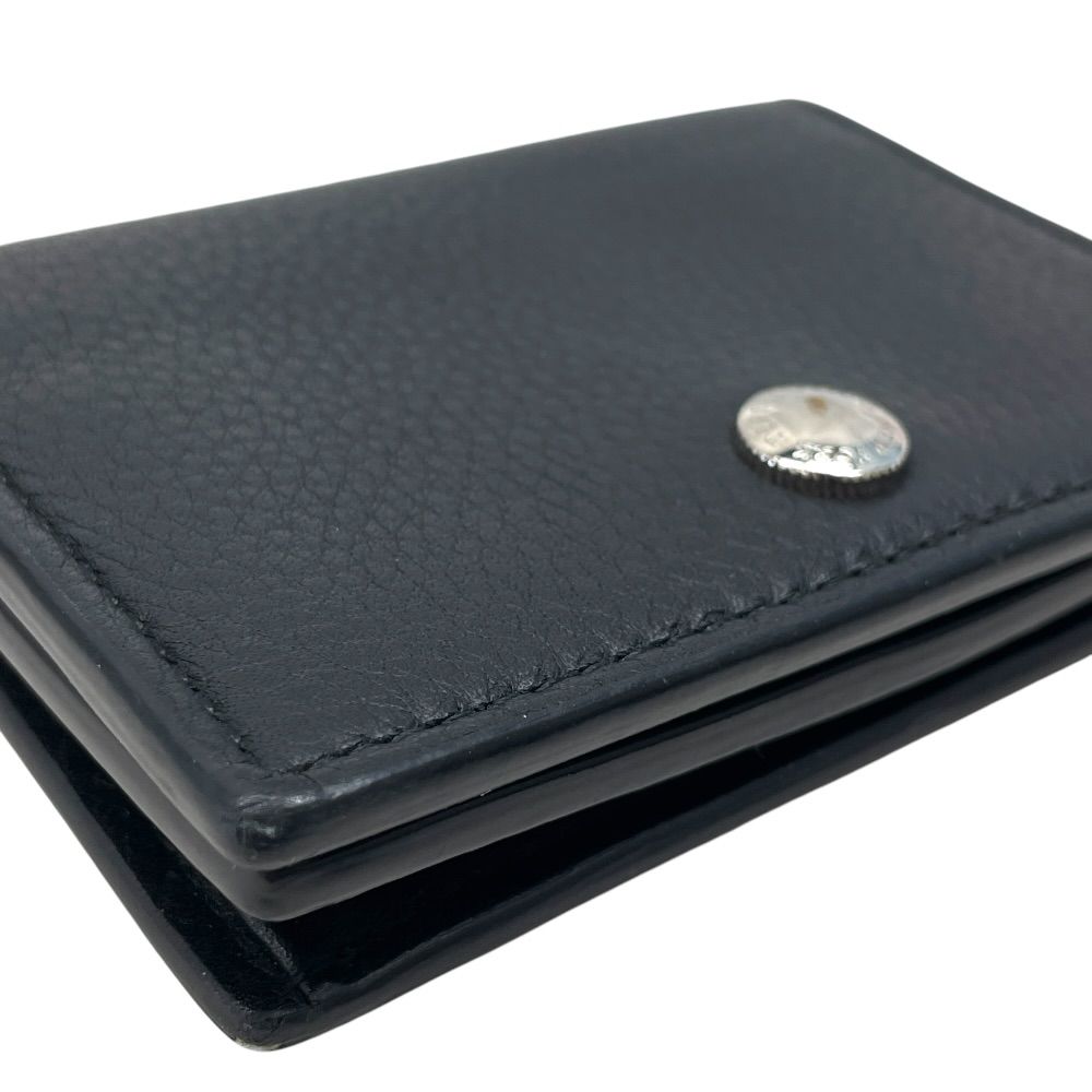 Tiffany & Co Vertical Fold Card Case Business Holder Regular Era Bifold Leather