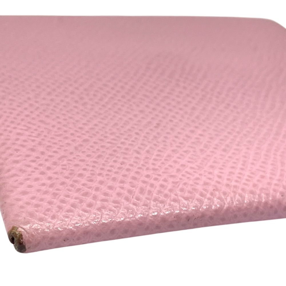 Hermes Bastia Coin Purse Leather Pink