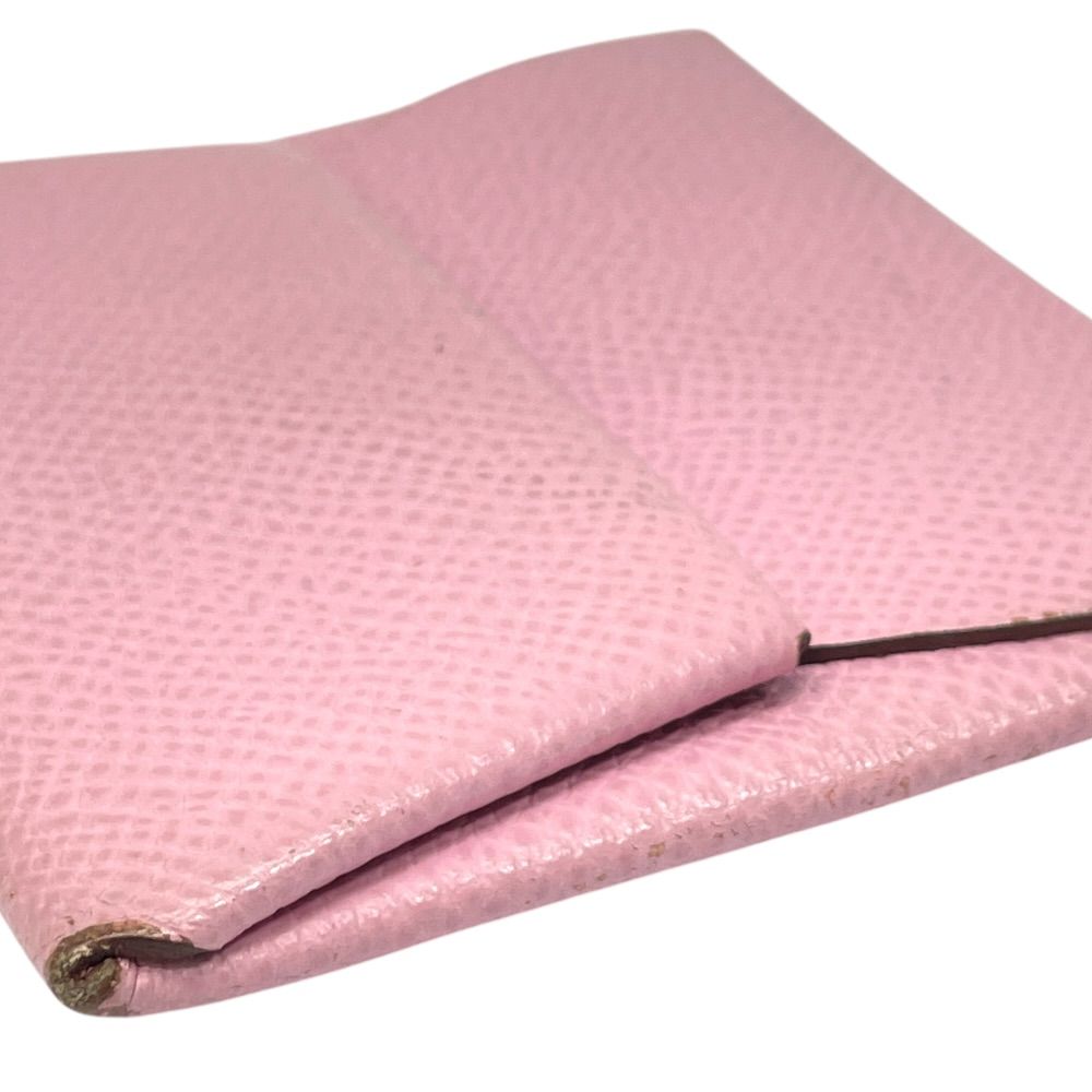 Hermes Bastia Coin Purse Leather Pink