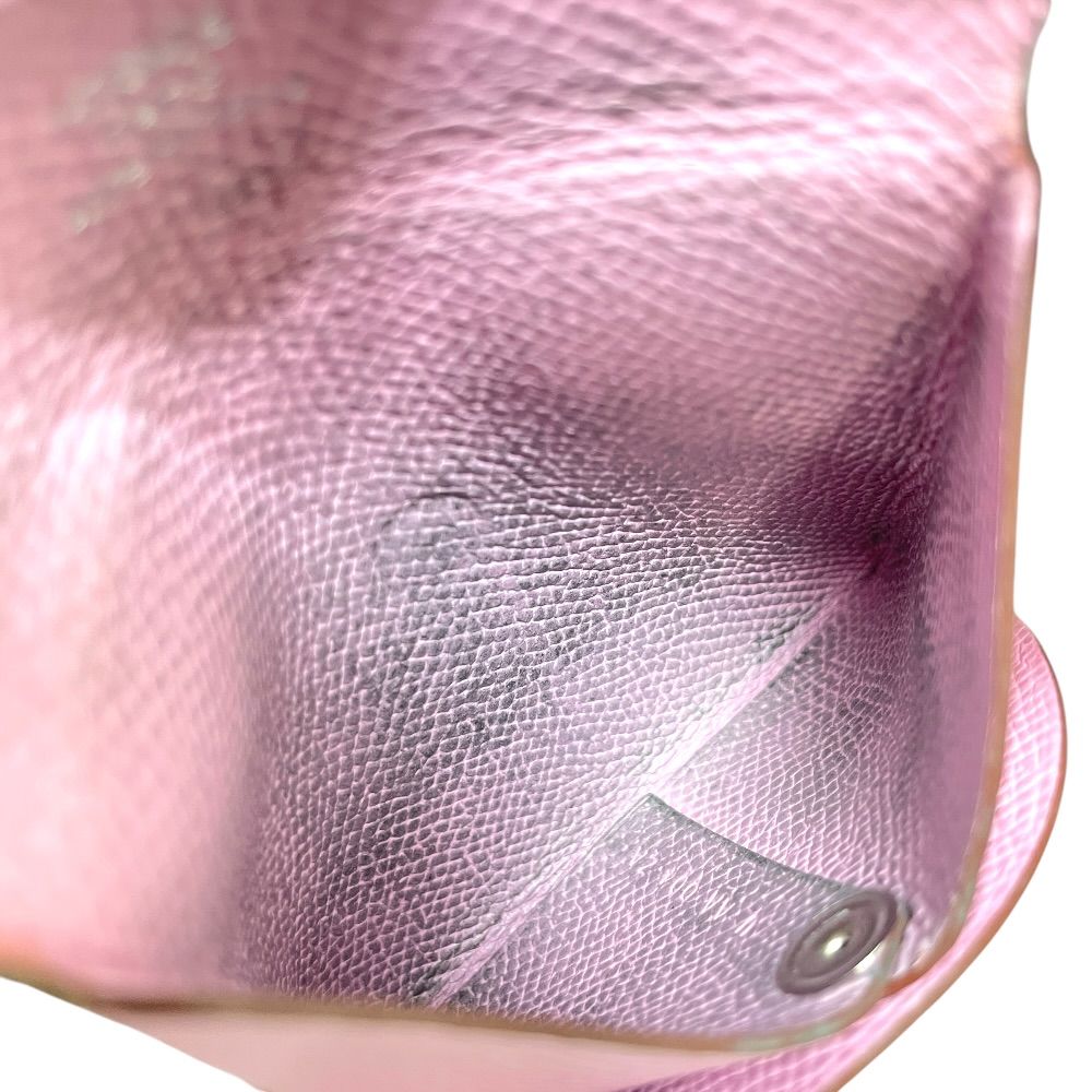 Hermes Bastia Coin Purse Leather Pink