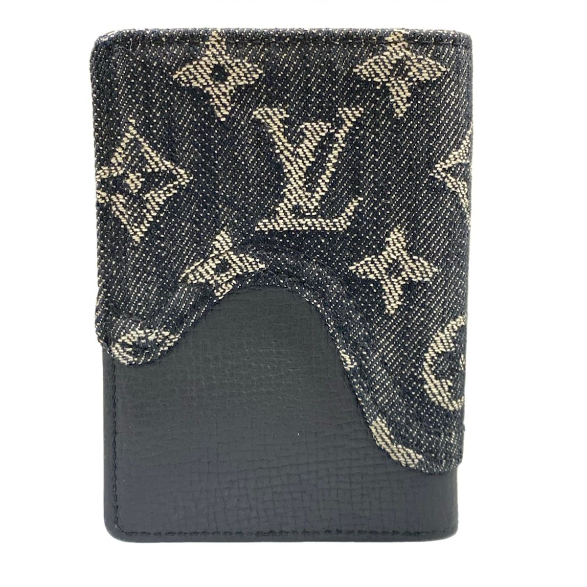 Louis Vuitton Card Case LV 2 Organizer de Poche Noir Leather Cowhide