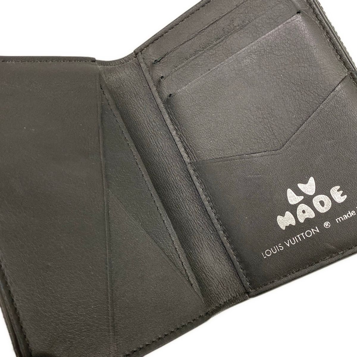 Louis Vuitton Card Case LV 2 Organizer de Poche Noir Leather Cowhide
