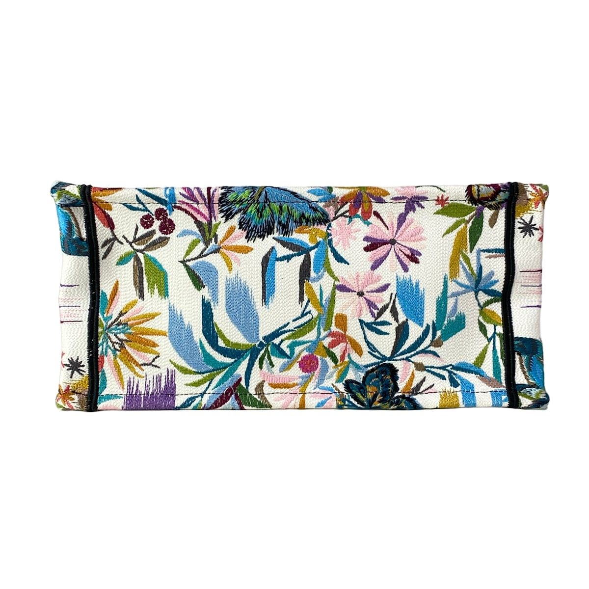 Dior Tote Book Vintage Small White Blue Multi