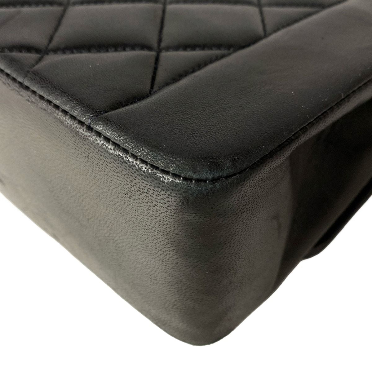 Chanel Shoulder Bag Diana Flap Quilted Black Chain Gold Lambskin
