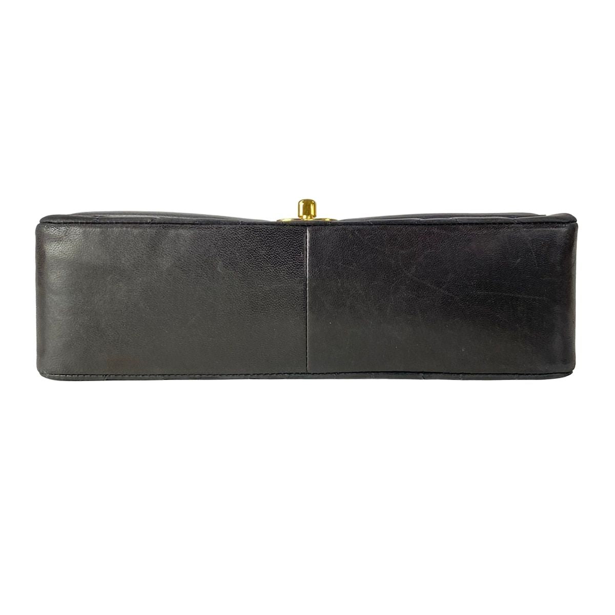Chanel Shoulder Bag Diana Flap Quilted Black Chain Gold Lambskin