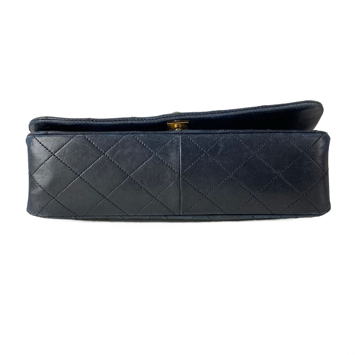 Chanel Shoulder Bag Single Flap Quilted Black Chain Gold Lambskin