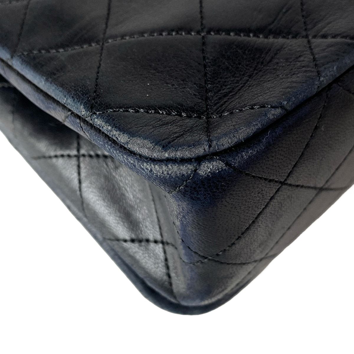 Chanel Shoulder Bag Single Flap Quilted Black Chain Gold Lambskin