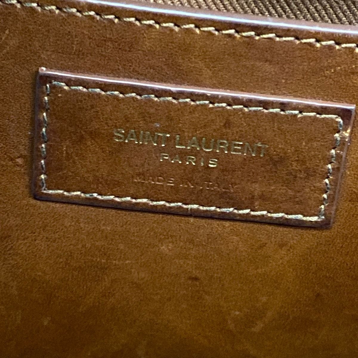 Saint Laurent Paris Handbag Baby Cabas Beige Brown Leather