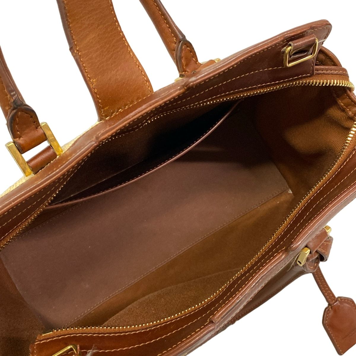 Saint Laurent Paris Handbag Baby Cabas Beige Brown Leather