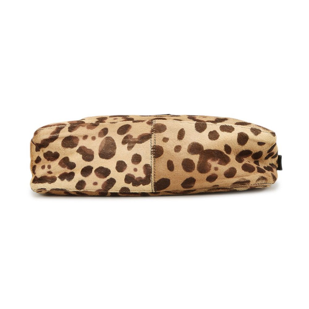 Fendi Shoulder Bag FF Leopard Calf Hair Leather