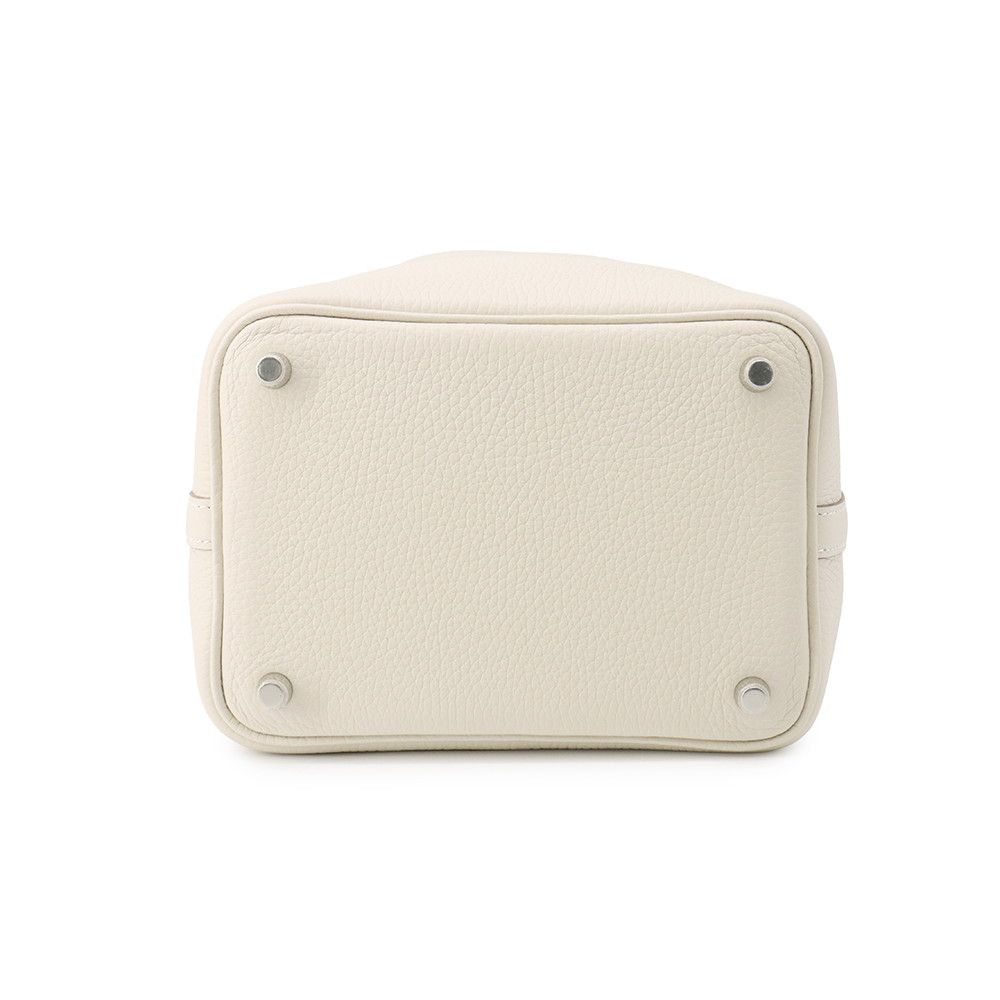 Hermes Handbag Picotin Lock PM Cles Silver Taurillon Clemence