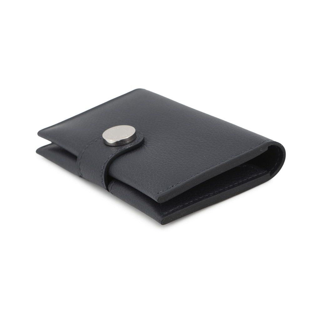 Hermes Card Case Canvas Silver Ever Color Business Holder