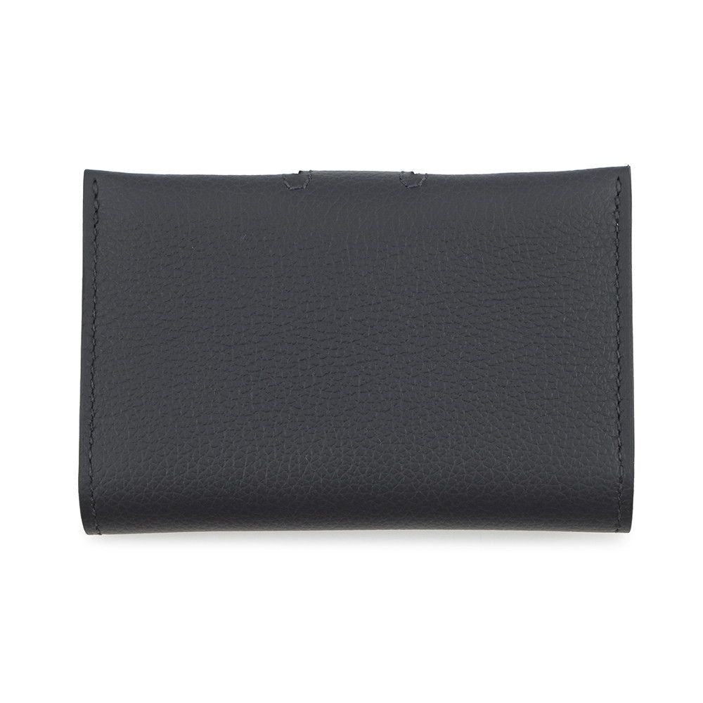 Hermes Card Case Canvas Silver Ever Color Business Holder