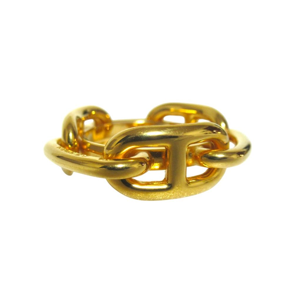 Hermes Chaine D'ancre Scarf Ring Gold