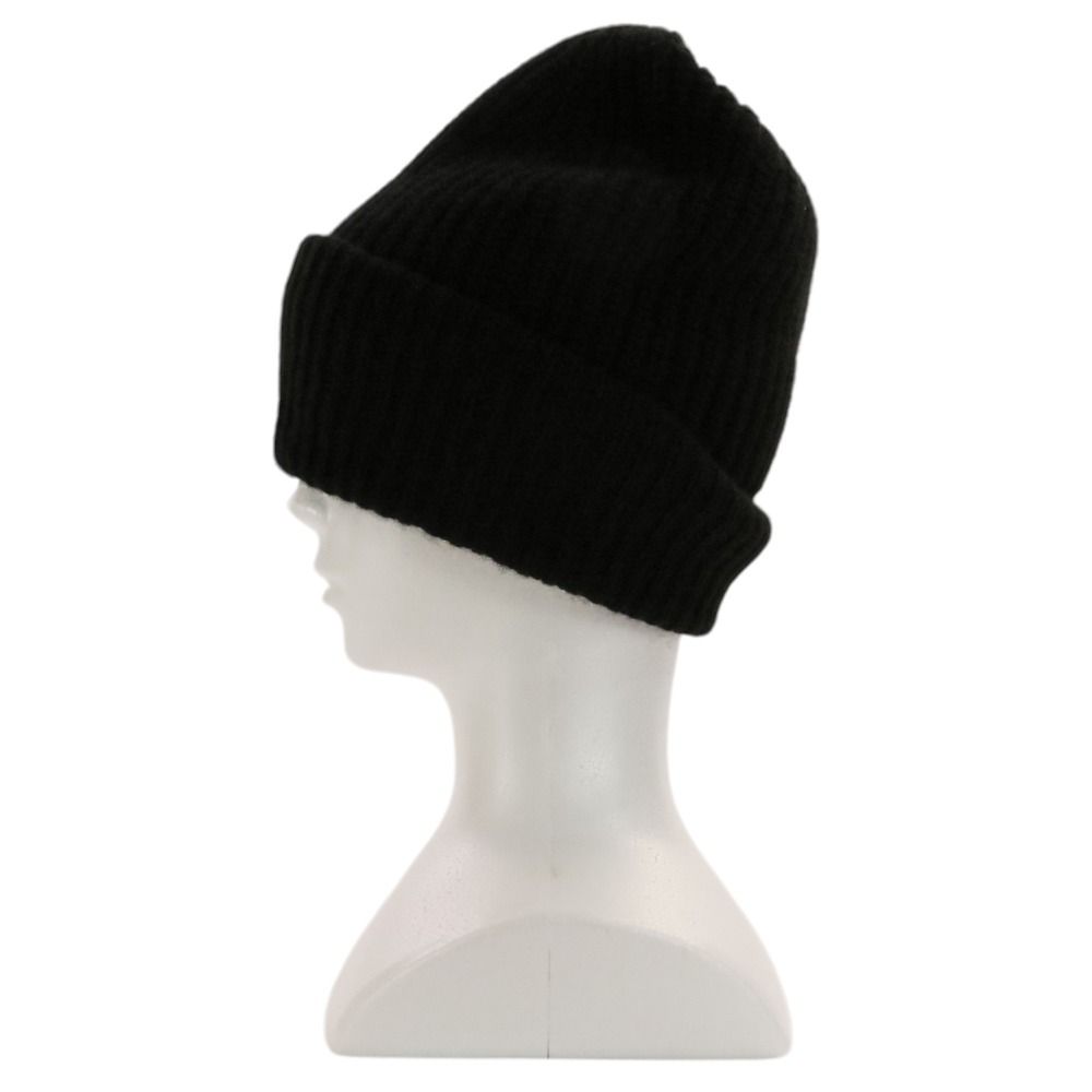 Celine Seamless Cashmere Triomphe Knit Cap Hat TU 53 cm Black