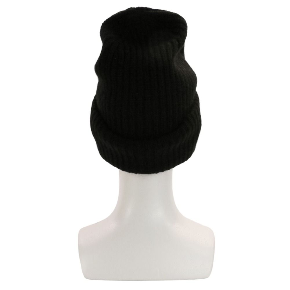 Celine Seamless Cashmere Triomphe Knit Cap Hat TU 53 cm Black