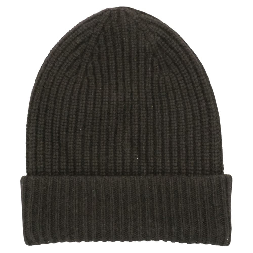 Celine Seamless Cashmere Triomphe Knit Cap Hat TU 53 cm Black