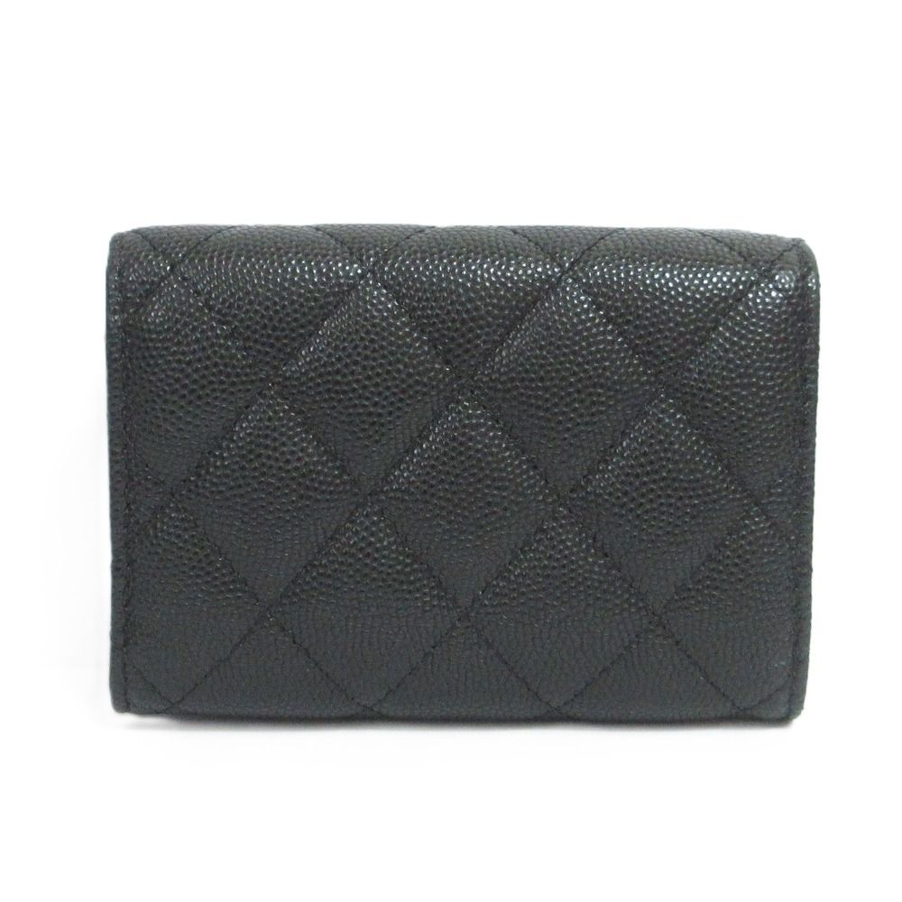 Chanel Caviar Leather Quilted Classic Small Flap Wallet Black