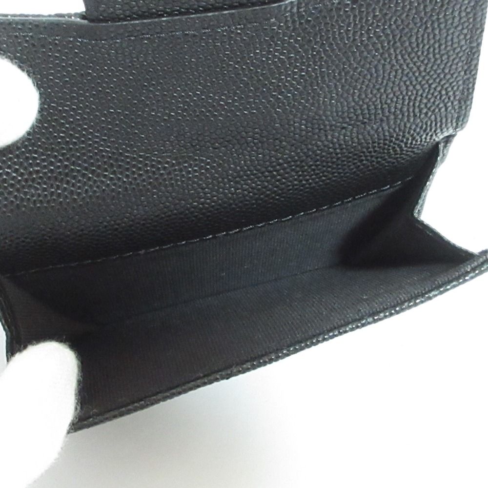 Chanel Caviar Leather Quilted Classic Small Flap Wallet Black