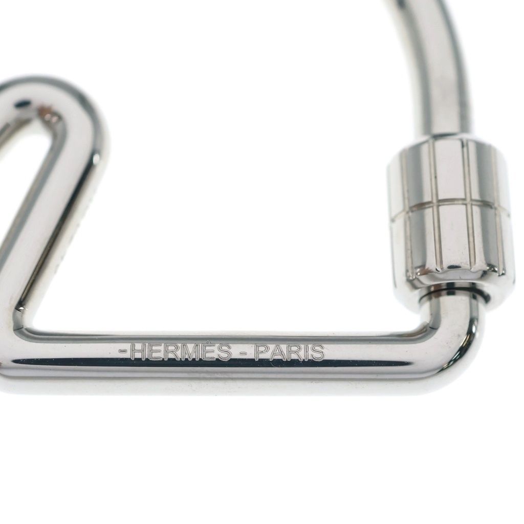 Hermes Schwalki Ring Key Holder Bag Charm Silver