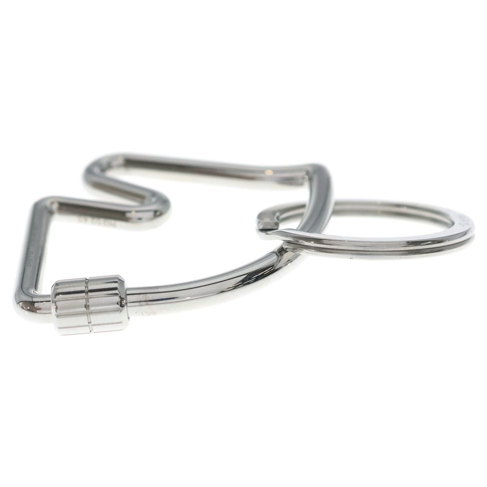 Hermes Schwalki Ring Key Holder Bag Charm Silver