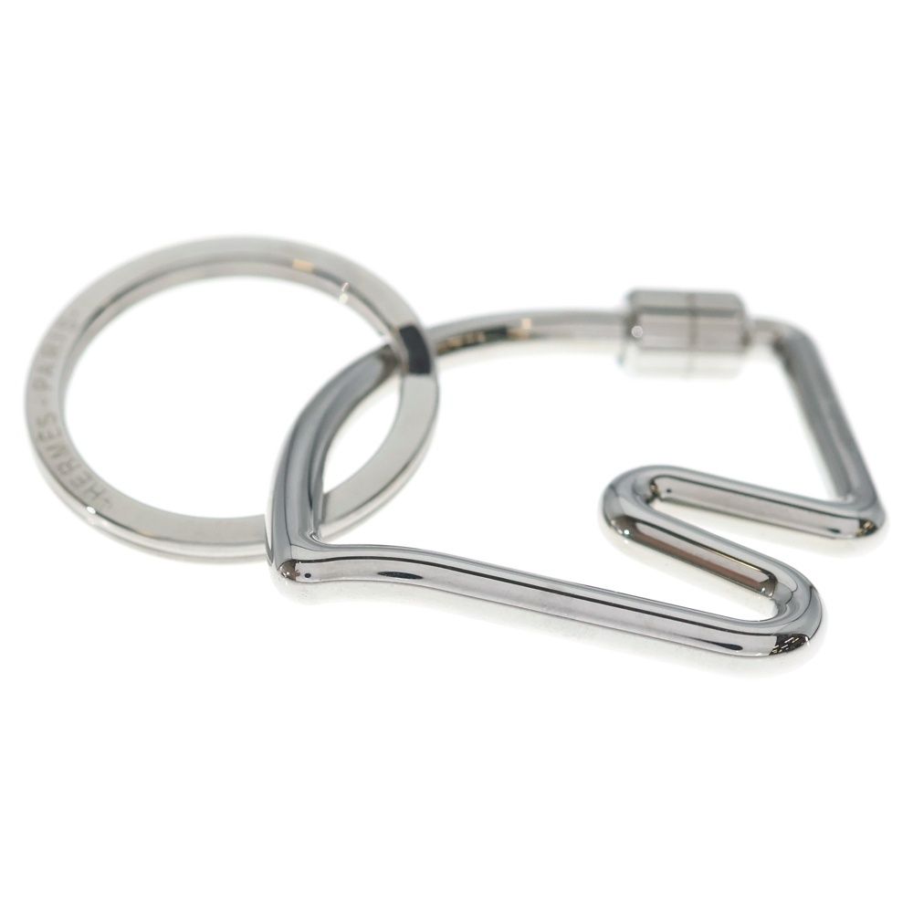 Hermes Schwalki Ring Key Holder Bag Charm Silver