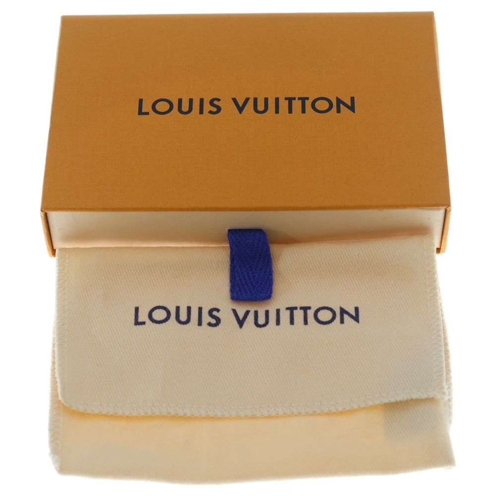 Louis Vuitton LV Circle Key Holder Bag Charm Key Ring Black Silver