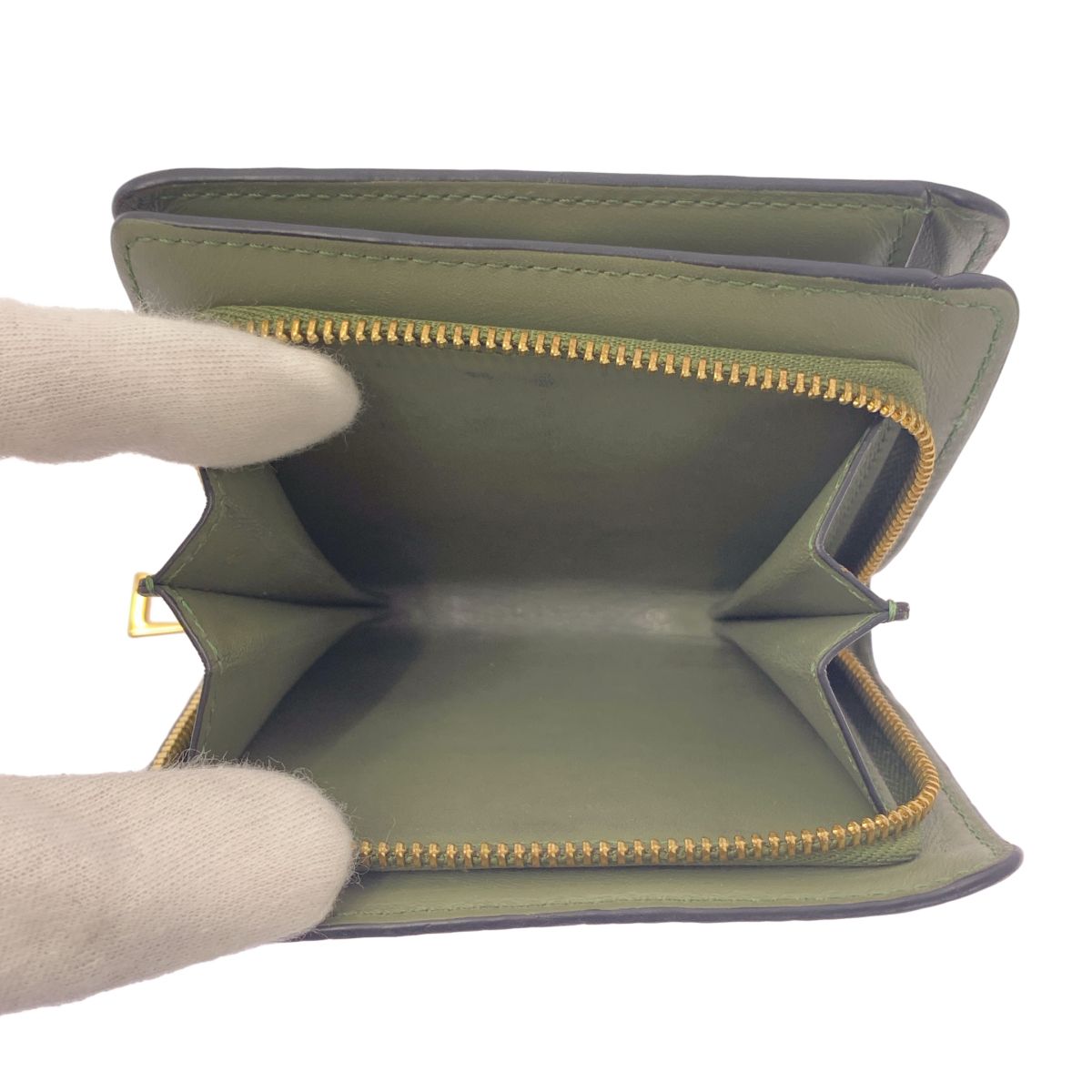 Loewe Repeat Anagram Zip Wallet Green