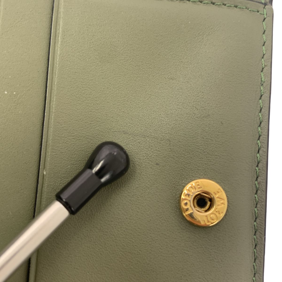 Loewe Repeat Anagram Zip Wallet Green