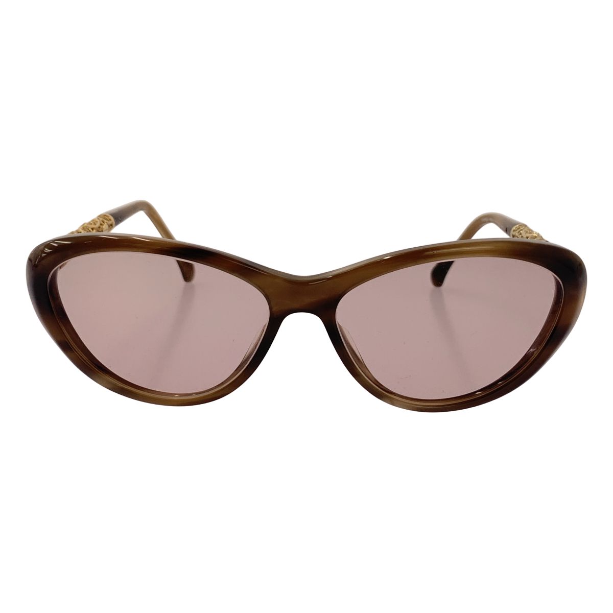 Chanel CC Logo Sunglasses Eyewear 58 15 Brown Gold