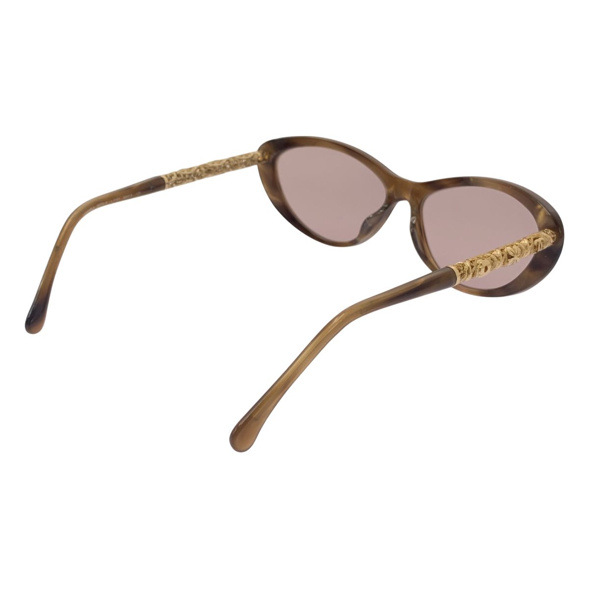 Chanel CC Logo Sunglasses Eyewear 58 15 Brown Gold